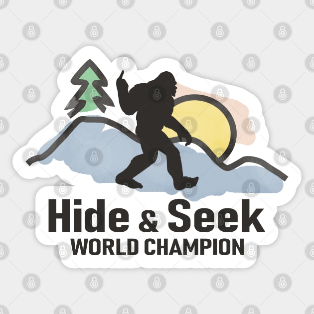 Bigfoot Hide & Seek World Champion Sticker by Etopix